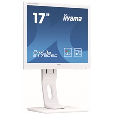 iiyama Prolite monitor, 17", 1280x1024, 5:4, 250cd, 5ms, DVI/VGA, Hangszóró, Fehér, pivot,állítható mag., dönthető