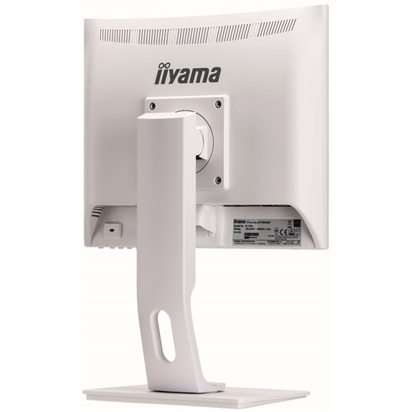 iiyama Prolite monitor, 17", 1280x1024, 5:4, 250cd, 5ms, DVI/VGA, Hangszóró, Fehér, pivot,állítható mag., dönthető