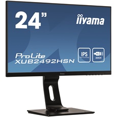 iiyama Prolite monitor, IPS, 24", 1920x1080, 16:9, 250cd, 4ms, VGA/HDMI/DP/USB, Hangszóró,pivot, állítható mag.,dönthető