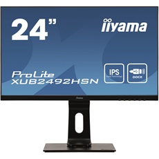 iiyama Prolite monitor, IPS, 24", 1920x1080, 16:9, 250cd, 4ms, VGA/HDMI/DP/USB, Hangszóró,pivot, állítható mag.,dönthető
