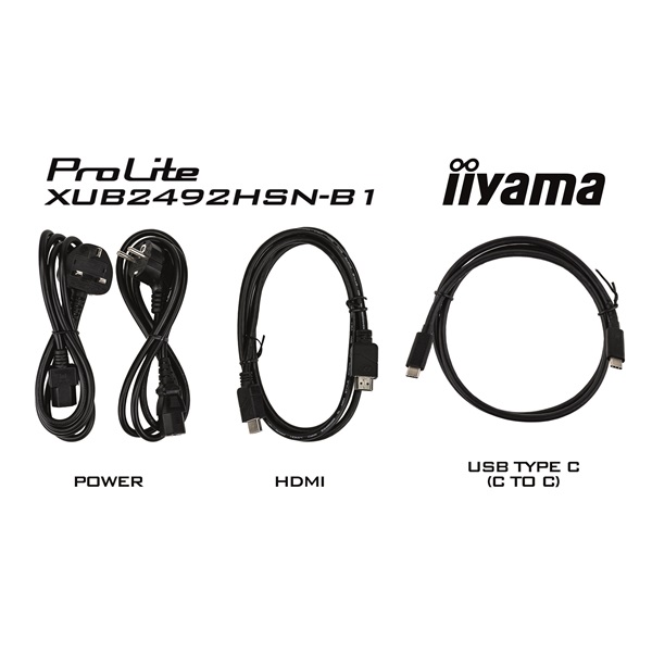 iiyama Prolite monitor, IPS, 24", 1920x1080, 16:9, 250cd, 4ms, VGA/HDMI/DP/USB, Hangszóró,pivot, állítható mag.,dönthető