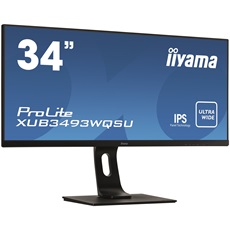 iiyama Prolite monitor, IPS, 34", 3440x1440, 21:9, 400cd, 4ms, HDMI/DP/USB, Hangszóró, állítható mag., dönthető