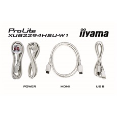 iiyama Prolite monitor, VA, 21,5", 1920x1080, 16:9, 250cd, 4ms, VGA/HDMI/DP, Hangszóró, pivot, állítható mag., dönthető