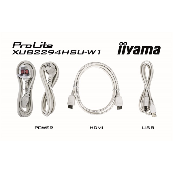 iiyama Prolite monitor, VA, 21,5", 1920x1080, 16:9, 250cd, 4ms, VGA/HDMI/DP, Hangszóró, pivot, állítható mag., dönthető