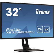 iiyama Prolite monitor, VA, 31,5", 3840x2160, 16:9, 300cd, 3ms, HDMI/DP/USB, Hangszóró, állítható mag., dönthető