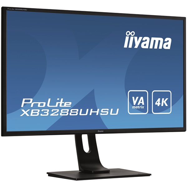 iiyama Prolite monitor, VA, 31,5", 3840x2160, 16:9, 300cd, 3ms, HDMI/DP/USB, Hangszóró, állítható mag., dönthető