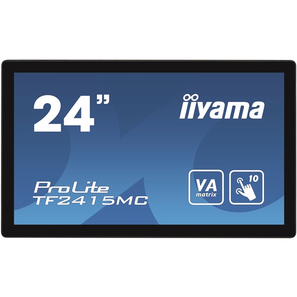 IIYAMA touch VA monitor 23.8" TF2415MC-B2, 1920x1080, 16:9, 350cd/m2, 16ms, VGA/DP/HDMI/HDCP, IP65, Pivot