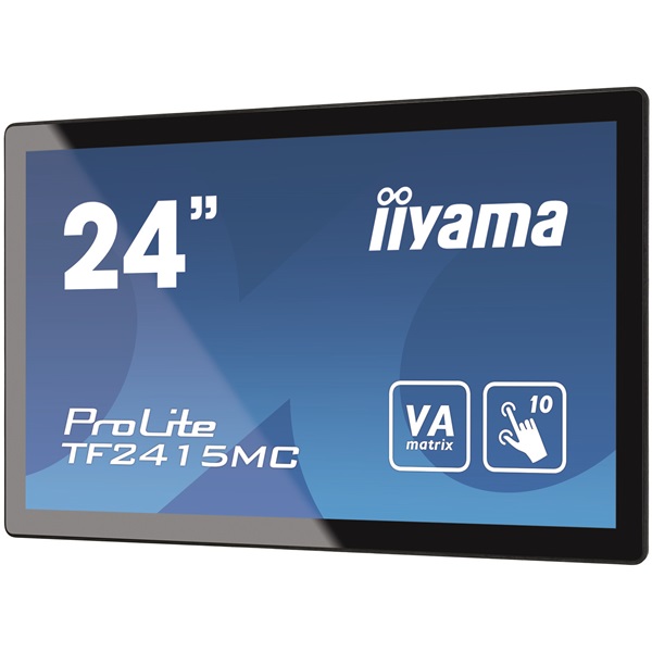 IIYAMA touch VA monitor 23.8" TF2415MC-B2, 1920x1080, 16:9, 350cd/m2, 16ms, VGA/DP/HDMI/HDCP, IP65, Pivot