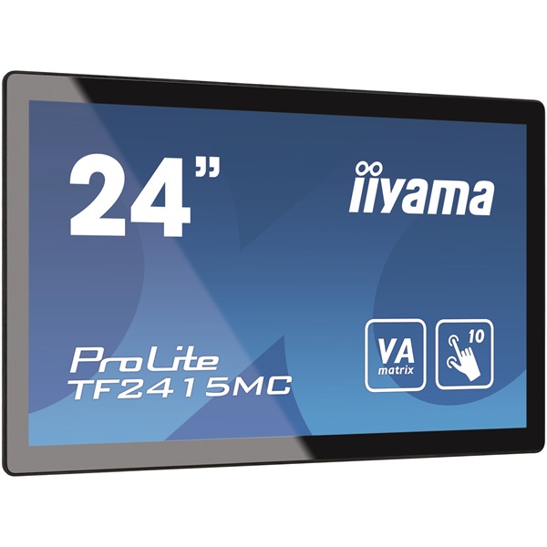 iiyama interaktív monitor, 23,8", 1920x1080, 16:9, 315Cd, 16ms, 3000:1, VGA/DP/HDMI/USB, open frame, TF2415MC
