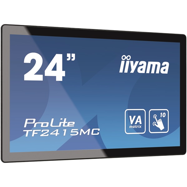 IIYAMA touch VA monitor 23.8" TF2415MC-B2, 1920x1080, 16:9, 350cd/m2, 16ms, VGA/DP/HDMI/HDCP, IP65, Pivot