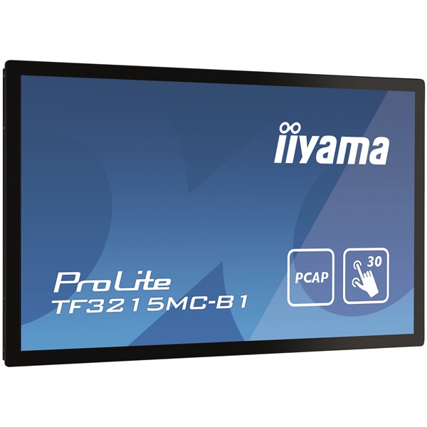 iiyama 24/7 interaktív kijelző, 31,5", 1920x1080, 16:9, 460Cd, 8ms, 3000:1, VGA/HDMI/USB, open frame, TF3215MC