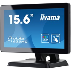 iiyama touch monitor, 15,6", 1366x768, 16:9, 255cd, 8ms, 500:1,VGA/HDMI/DP, T1633MC