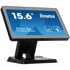 iiyama touch monitor, 15,6", 1366x768, 16:9, 255cd, 8ms, 500:1,VGA/HDMI/DP, T1633MC