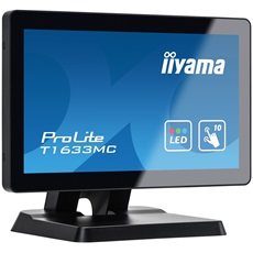 iiyama touch monitor, 15,6", 1366x768, 16:9, 255cd, 8ms, 500:1,VGA/HDMI/DP, T1633MC