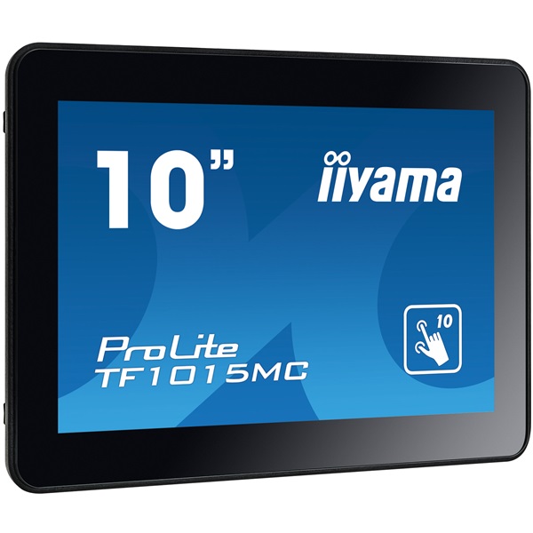 iiyama touch monitor, 10", 1280x800, 16:10, 450cd, 28ms, 1300:1,VGA/HDMI/DP, Open frame, TF1015MC