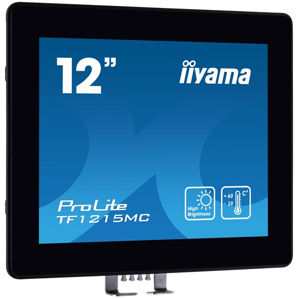 iiyama touch monitor, 12", 1024x768, 4:3, 450cd, 28ms, 1000:1,VGA/HDMI/DP, Open frame, TF1215MC
