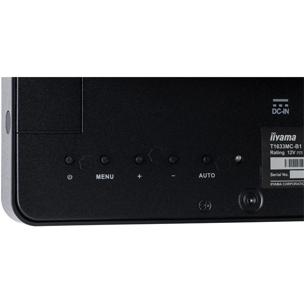 iiyama touch monitor, 15,6", 1366x768, 16:9, 255cd, 8ms, 500:1,VGA/HDMI/DP, T1633MC