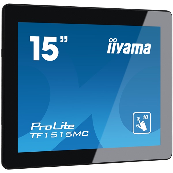 iiyama touch monitor, 15", 1024x768, 4:3 315cd, 8ms, 800:1,VGA/HDMI/DP, Open frame, TF1515MC