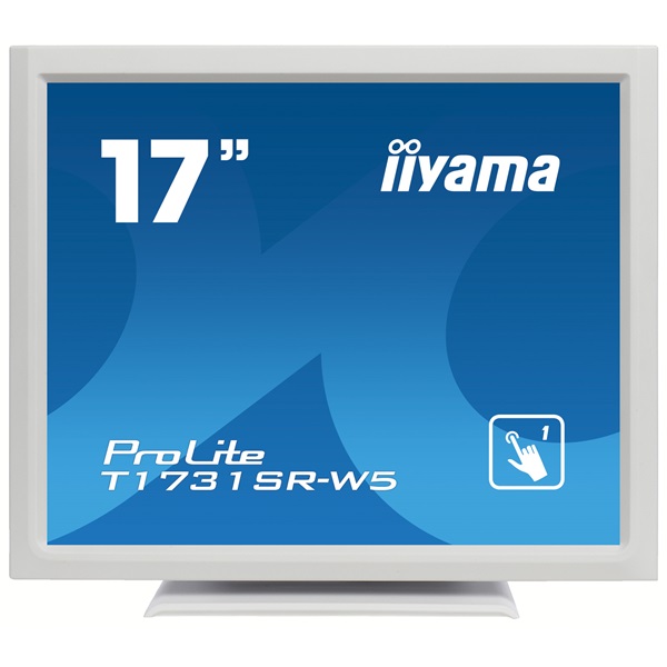 iiyama touch monitor, 17", 1280x1024, 5:4, 200cd, 5ms, 1000:1,VGA/HDMI/DP, T1731SR, fehér