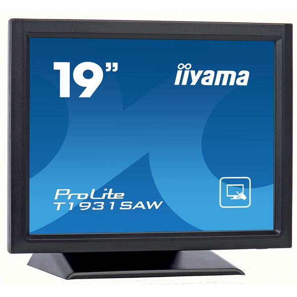 iiyama touch monitor, 19", 1024x768, 4:3, 230cd, 5ms, 1000:1,VGA/HDMI/DP, T1931SAW