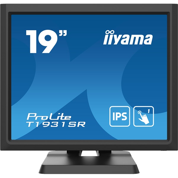 iiyama touch monitor, 19", 1280x1024, 5:4, 200cd, 14ms, 1000:1,VGA/HDMI/DP, T1931SR