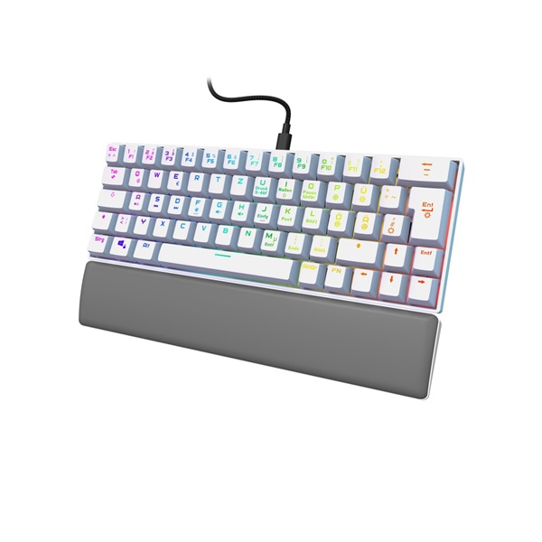 uRAGE by HAMA 217829, GAMING URAGE EXODUS 760TKL MECHANIKUS MINI BILLENTYŰZET, RGB, RED SWITCH, FEHÉR